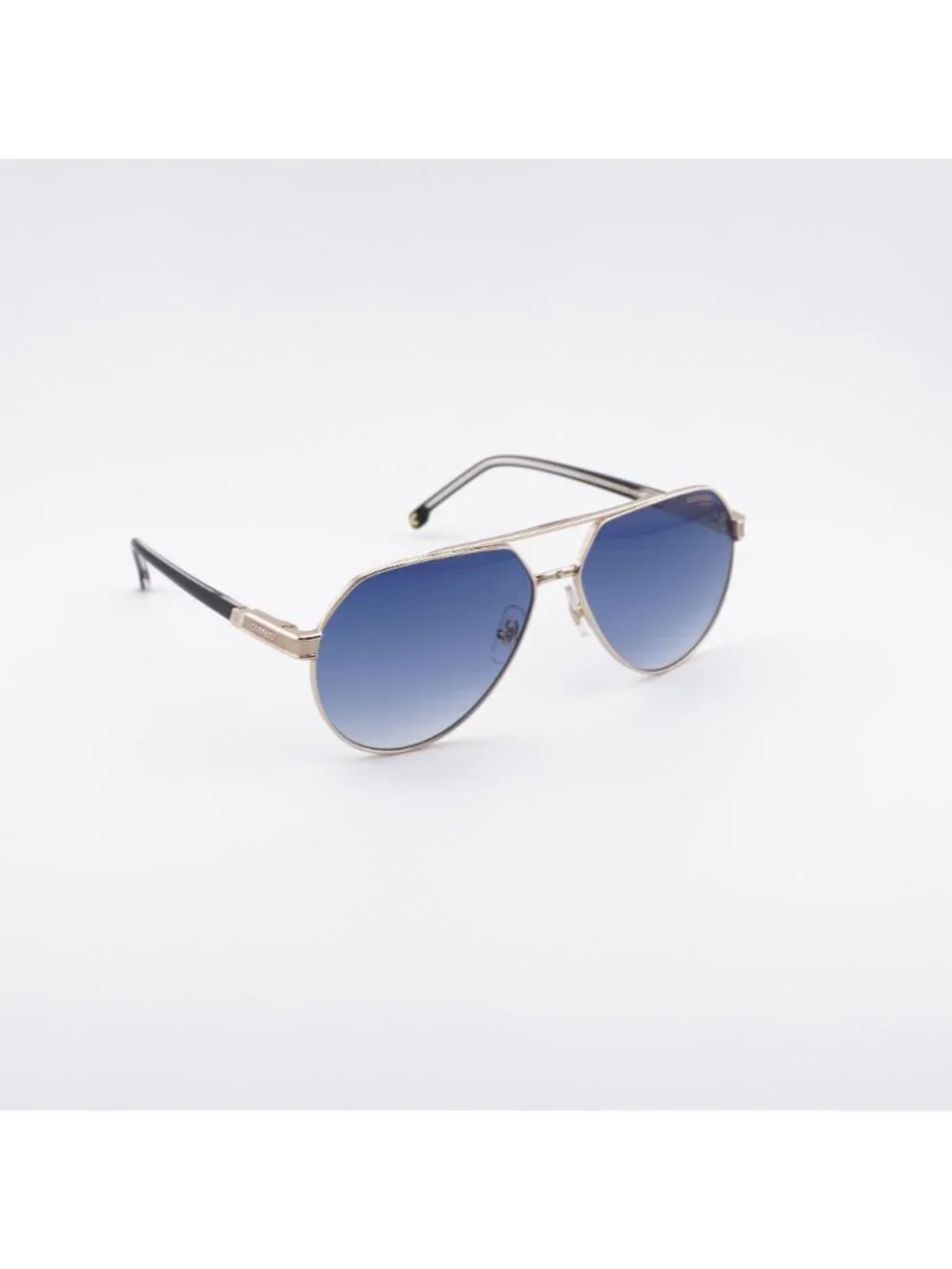 CARRERA 1067/S 0J5G 08 Sunglasses Gold Aviator Frame, Blue Lenses